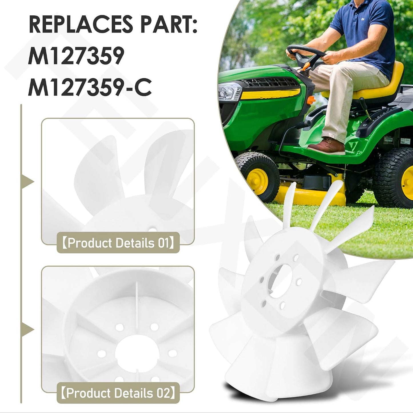 Ventilador transmisión comp John Deere LT155 LT166 Sa-BRE