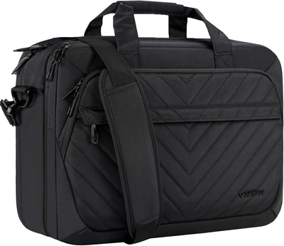 Maletín laptop expandible 17pulg color negro para mujer y hombre