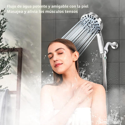 Cabezal ducha alta presión 10 funciones 6ft ajustable