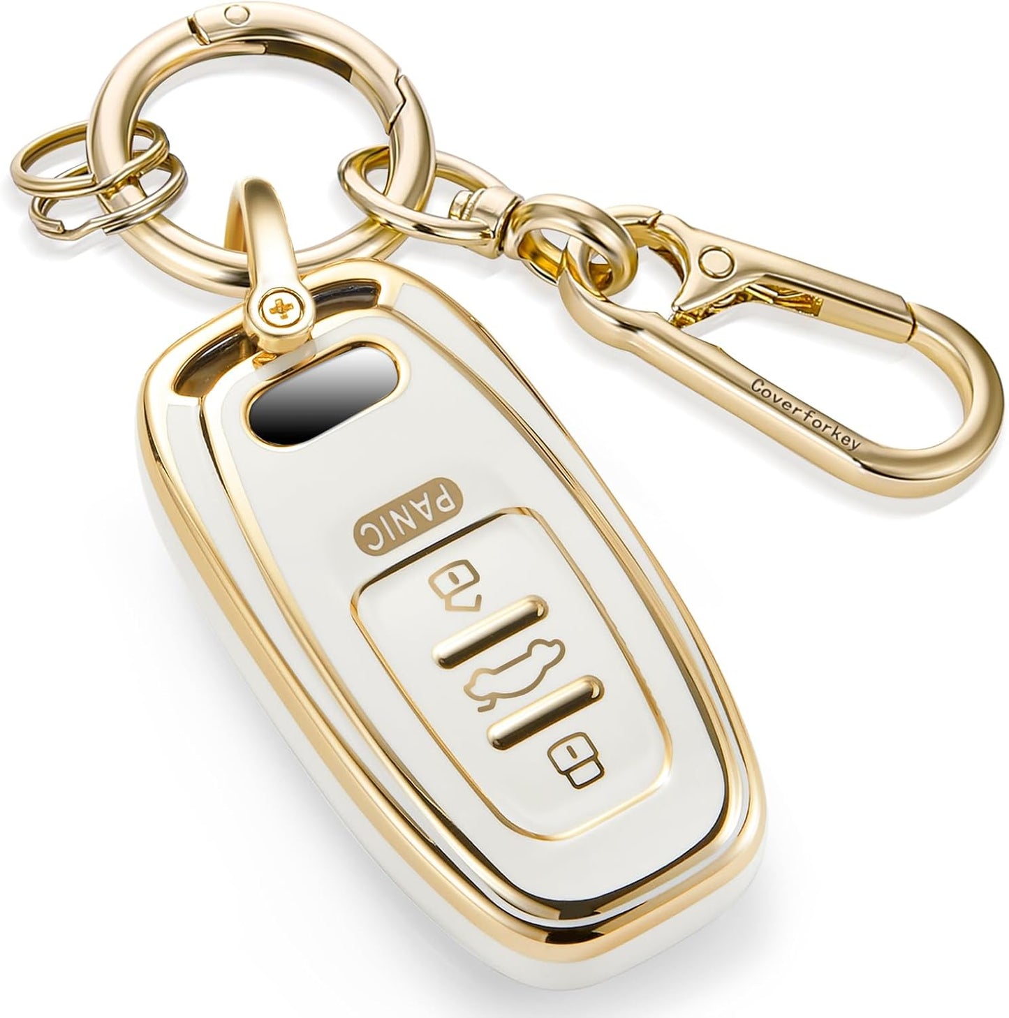 Funda llavero Audi B2 oro antipérdida TPU suave