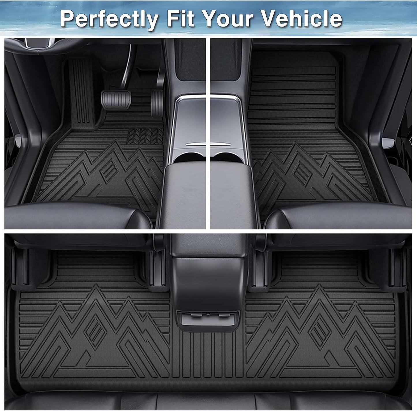 Alfombras piso VW ID.4 21-25 impermeables negro