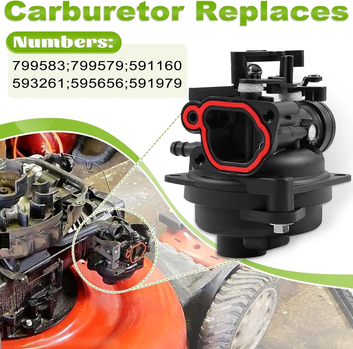 Set carburador repuesto para cortacésped B&S 550EX
