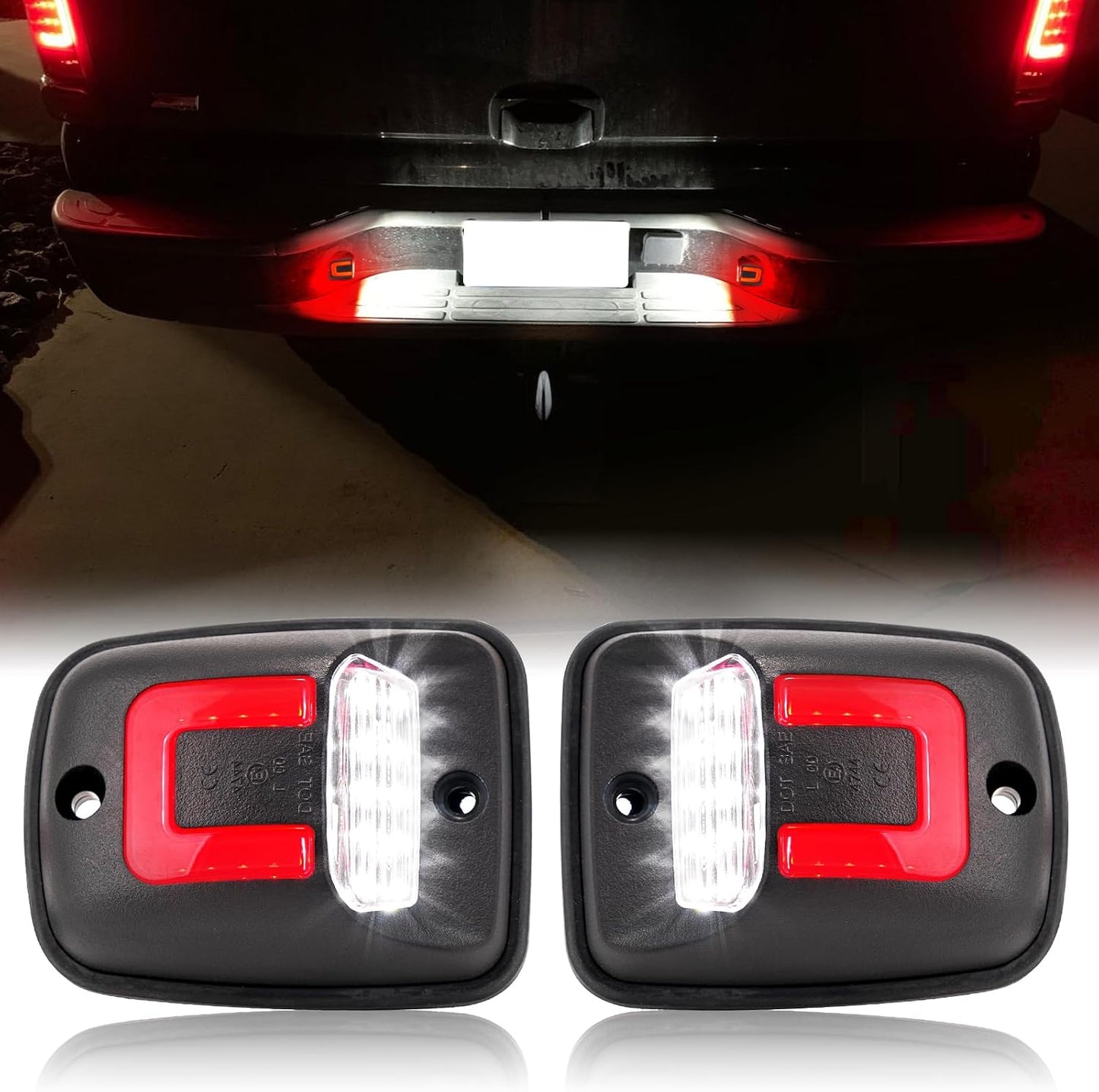 Luz matrícula LED repuesto Tacoma 95-04 roja xenón blanco