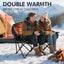 Silla camping doble climatizada acolchada plegable para 2