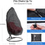 Funda silla jardín con cremallera 74.8x45.3pulg negro