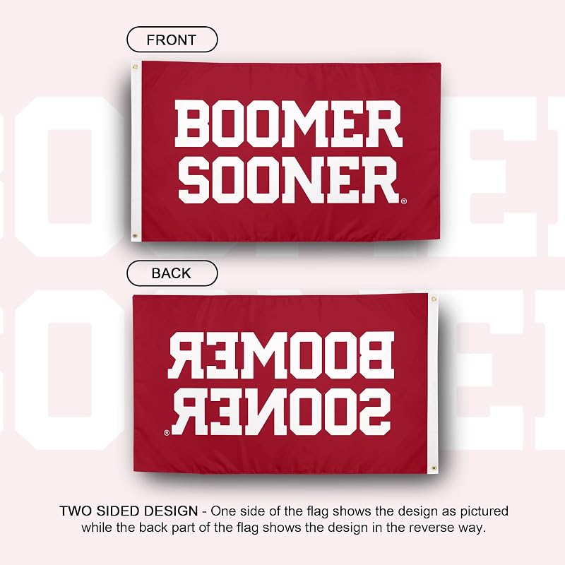 Bandera Sooners UO 3x5ft tela poliéster duradera