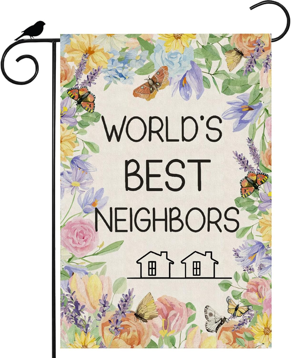 Bandera jardín mariposas 12x18pulg doble cara