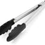 Pinzas acero inox con punta silicona 12pulg negro