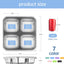 4 Cajas Bento Acero Inox con Tapas para Almuerzo