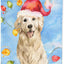 Bandera jardín con luces Navidad diseño retriever multicolor