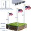 Mástil bandera 20ft aluminio base plateado decoración águila