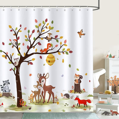 Cortina ducha niños 72x72pulg poliéster 12 ganchos
