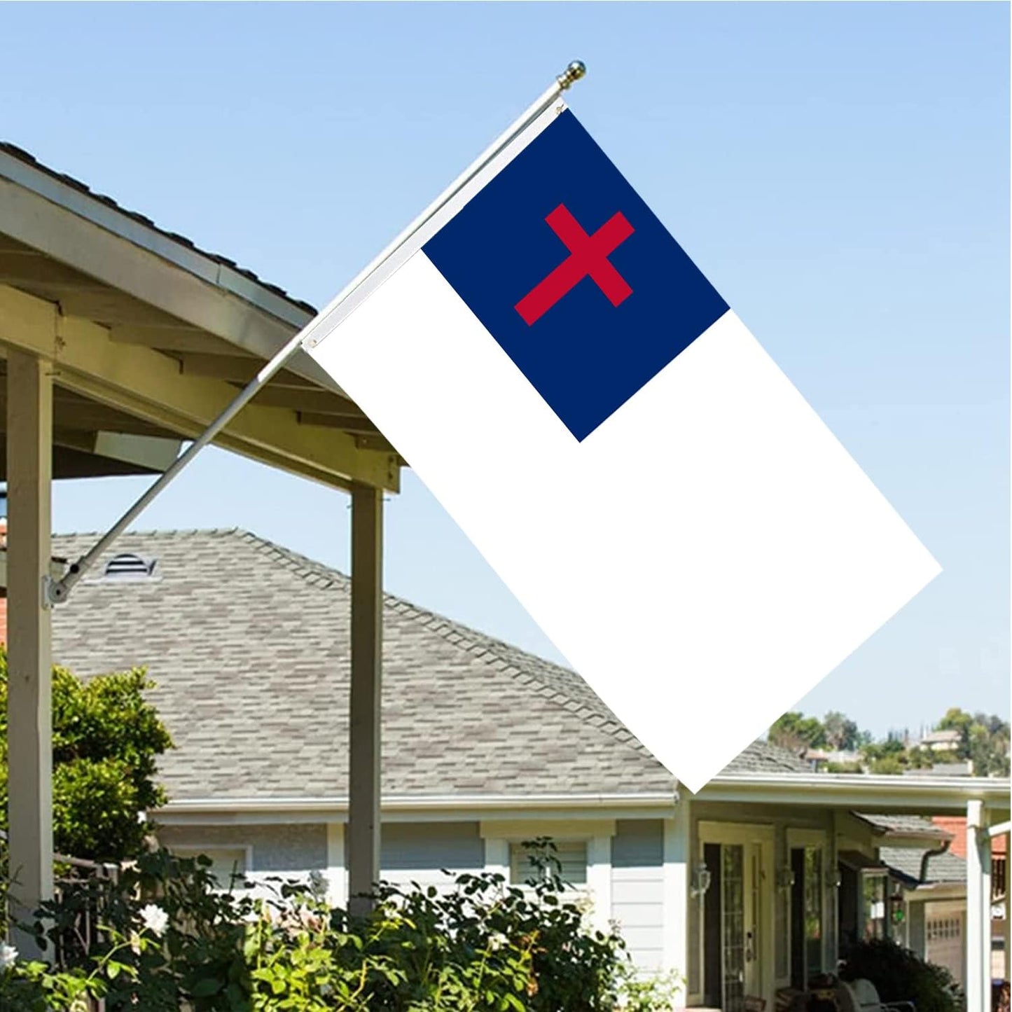 Bandera cristiana 3x5pulg doble cara poliéster 3 capas