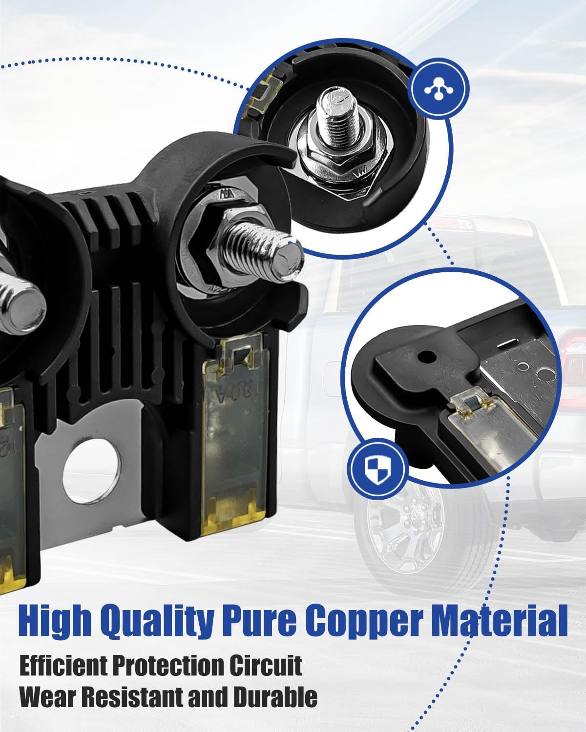 Terminal fusible batería coche RAM2021 180Amp