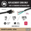 Cable repuesto 6ft 12/3 SJT NEMA 5-15P negro