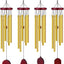 4 Carillones Viento Aluminio Dorado Estilo Simple