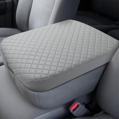 Funda cuero reposabrazos automóvil color gris