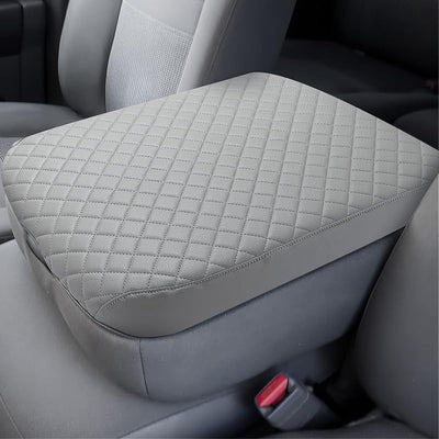Funda consola central reposabrazos cuero duradero gris