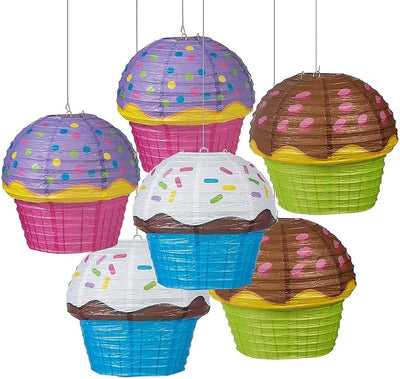 Faroles papel cupcakes 12pulg 6uds