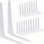 20 Soportes Estantería Metal Blanco 12x10pulg