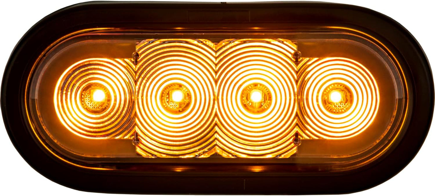 Luz estroboscópica LED ovalada 6" camiones IP67 12-24V