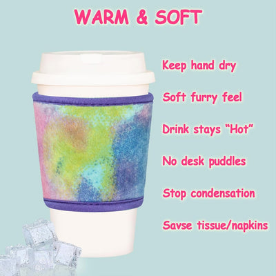 Funda terciopelo reutiliz. para café y bebidas pack 2