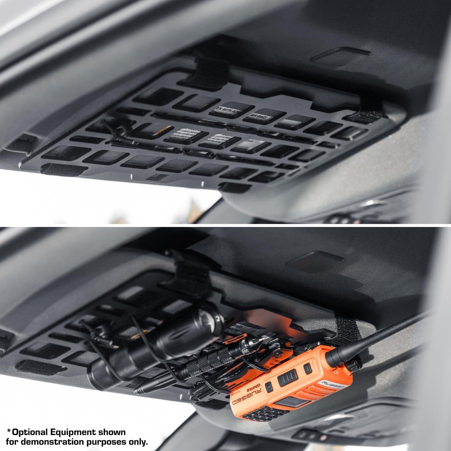 Organiz. visera táctico universal aluminio
