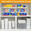 2 Organizadores despensa papel aluminio plástico ajustable