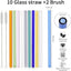 10 Pzas Pajitas Vidrio Resistentes 0.354x0.394pulg Multicolor