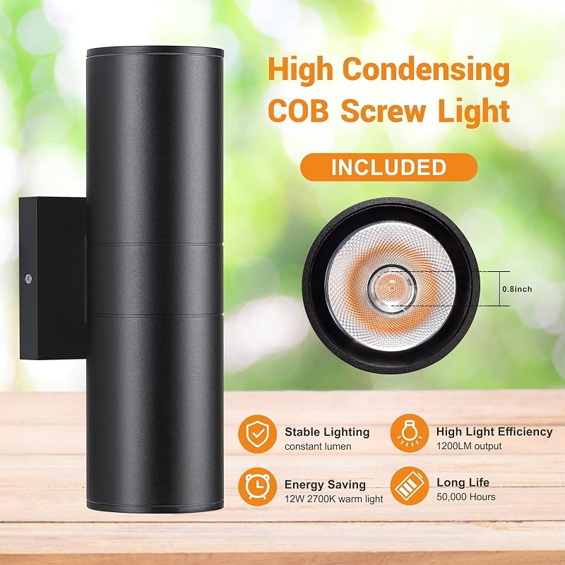 4 Luces pared exterior LED aluminio 12W 2700K