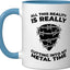 Taza Cerámica Rock Metal Azul/Blanco