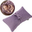 Almohada terciopelo posar bebé con diadema morado claro