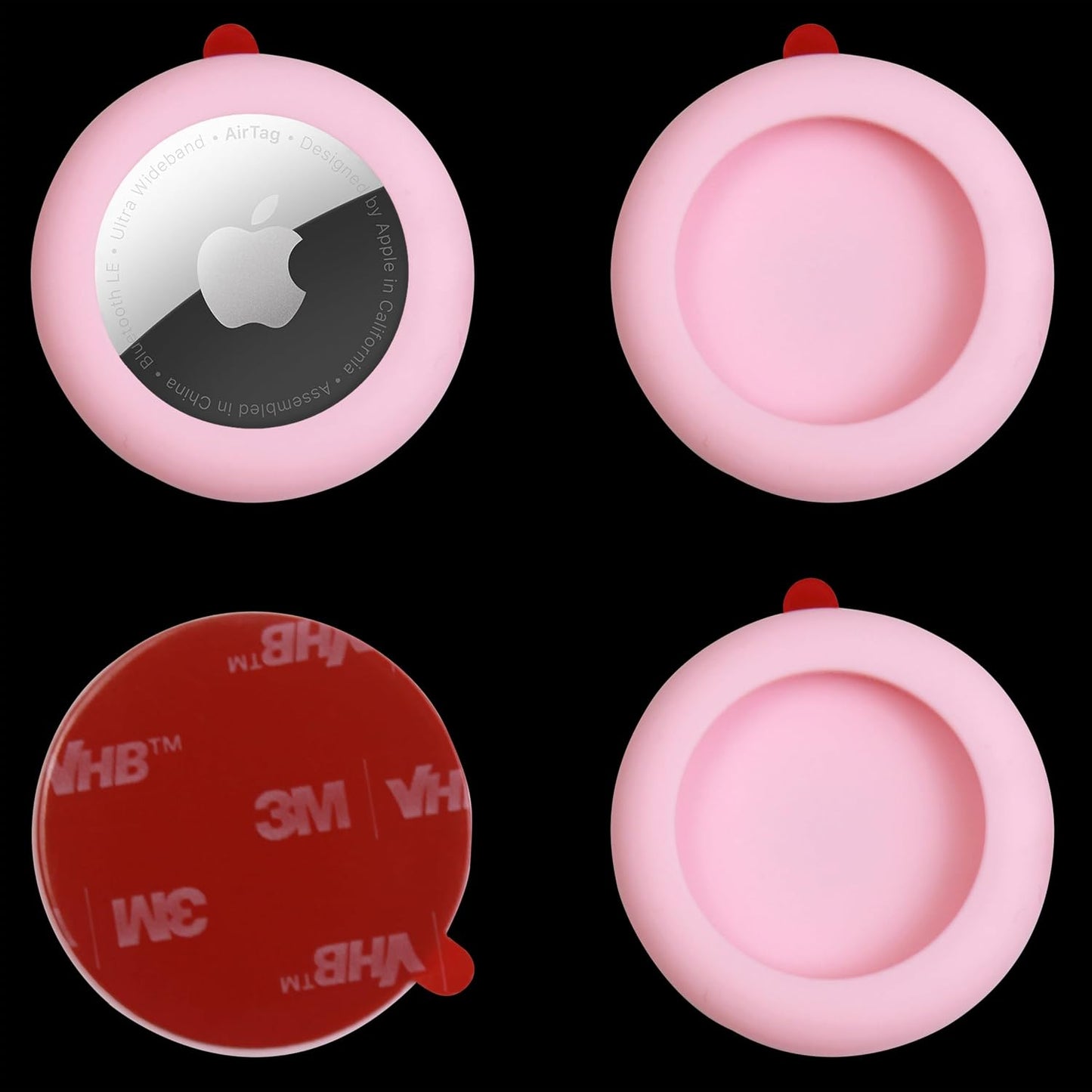 Funda silicona 3M para Air Tags 4 pzas para TV control remoto