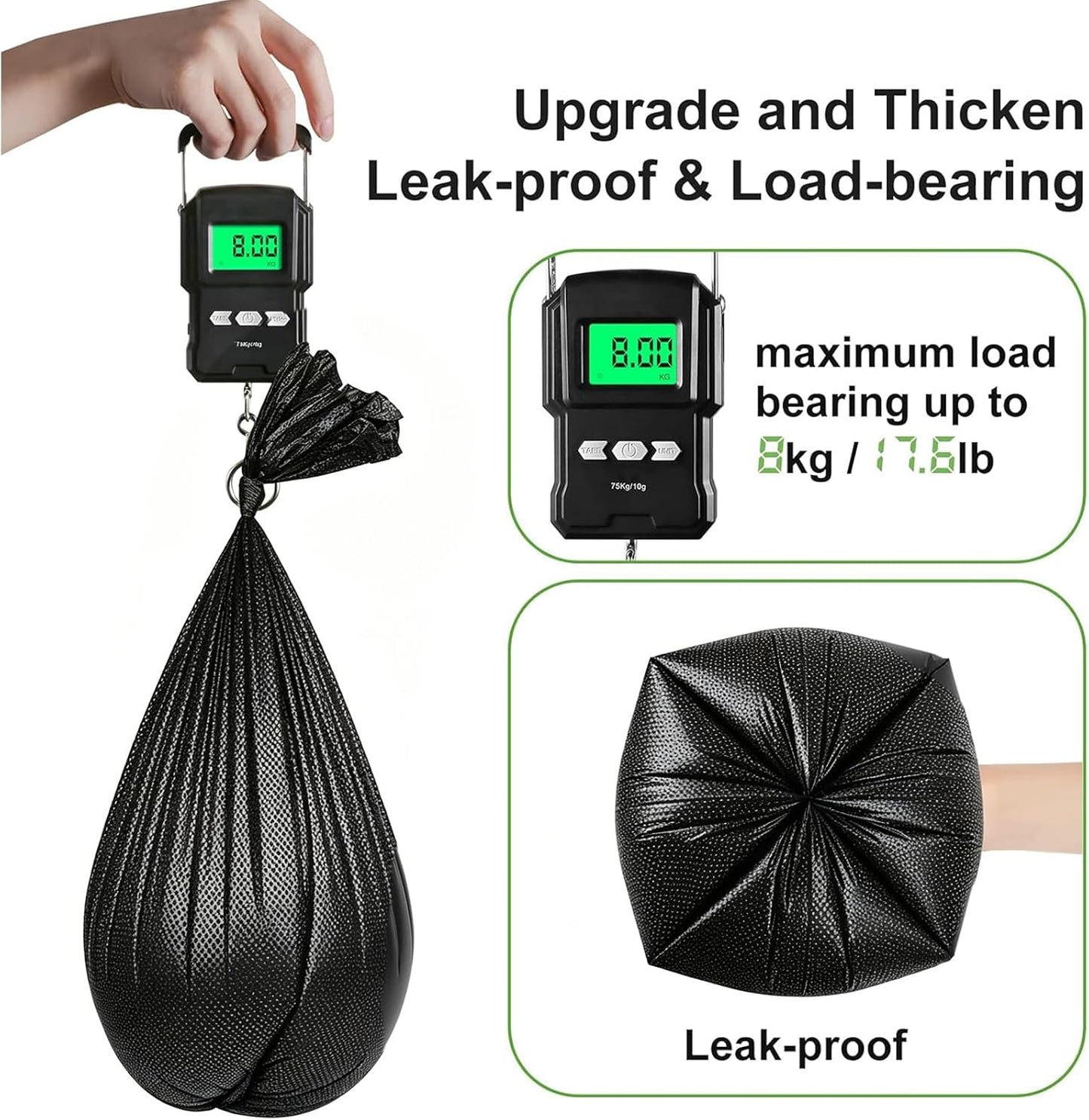 80 bolsas inodoro portátiles compostables 5-8 gal