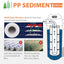 Cartuchos filtro agua 10x2.5pulg 10micras pack 25 blanco
