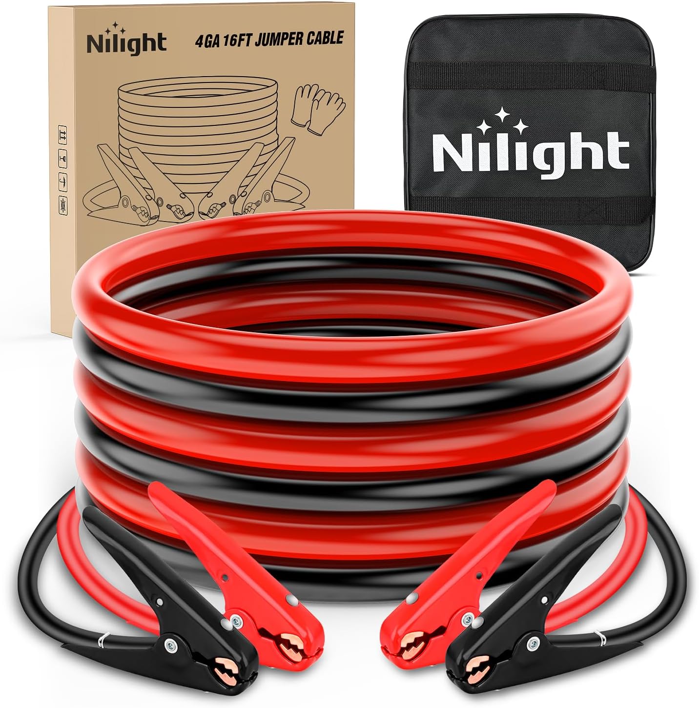 Cables puente batería auto 16" 600A CCA kit emergencia