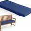 Cojín banco exterior 48x18" doble impermeable azul marino
