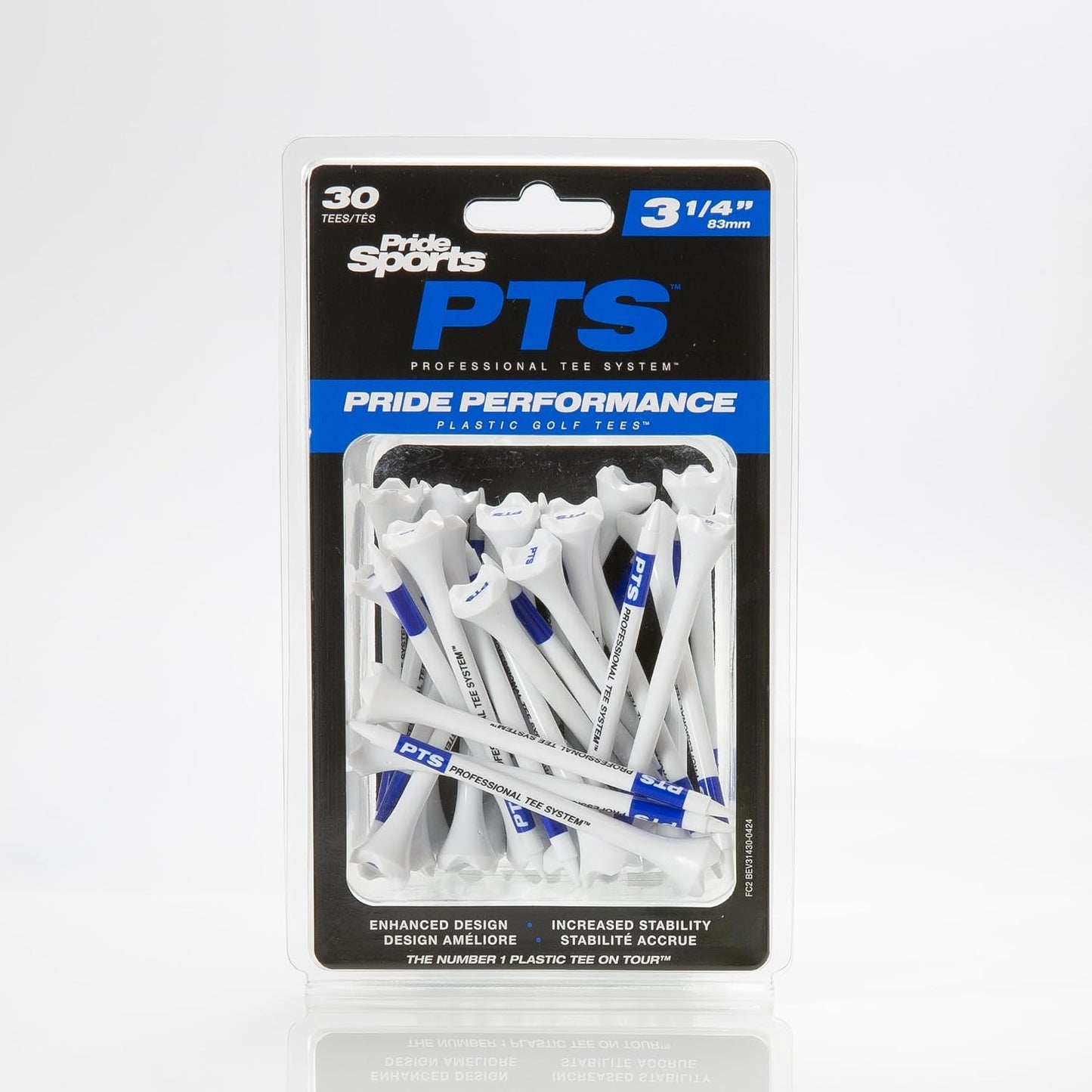 Tees de golf plástico 30uds 3-1/4pulg para drivers y maderas