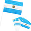 25 Banderas Argentinas con Poste 11.8pulg 5.5x8.2pulg Eventos