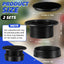 2 Pzas Tapas Enchufe Mesa Exteriores Negro