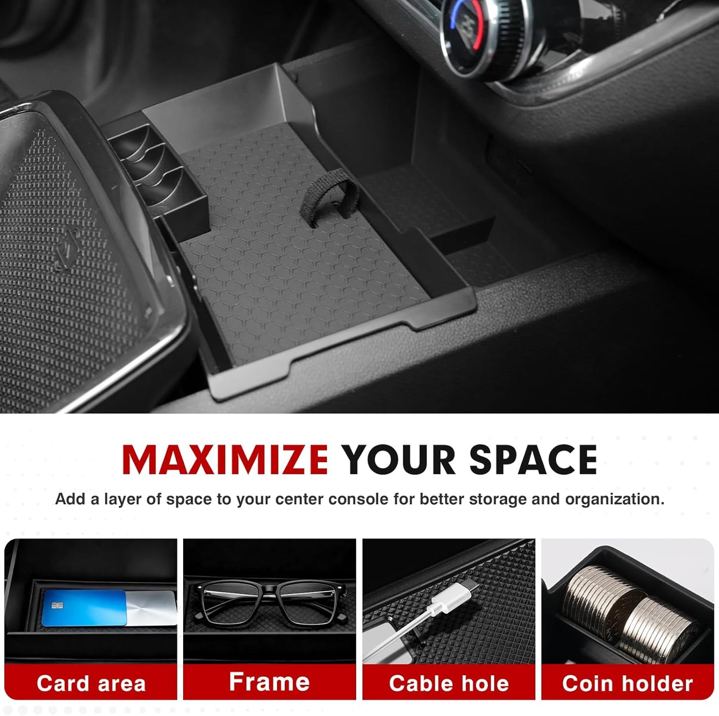 Organiz. consola Chevy Equinox 25-26 con bandeja