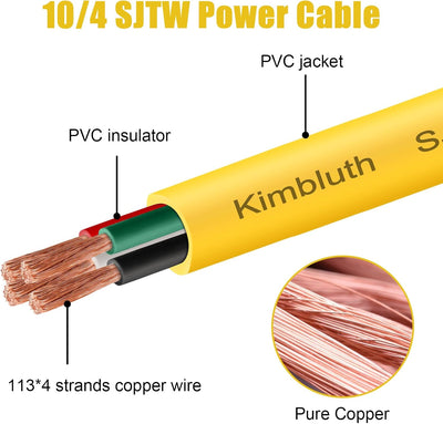 Cable de cobre 20ft calibre 10/4 para exterior automotriz