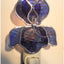 Luz nocturna floral púrpura cristal plateado 5W enchufable