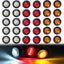 30 Pzas Luces Ámbar Rojas Blancas LED Delanteras Traseras