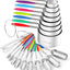 Set 20 Tazas y Cucharas Medidoras Acero Inox Apilables