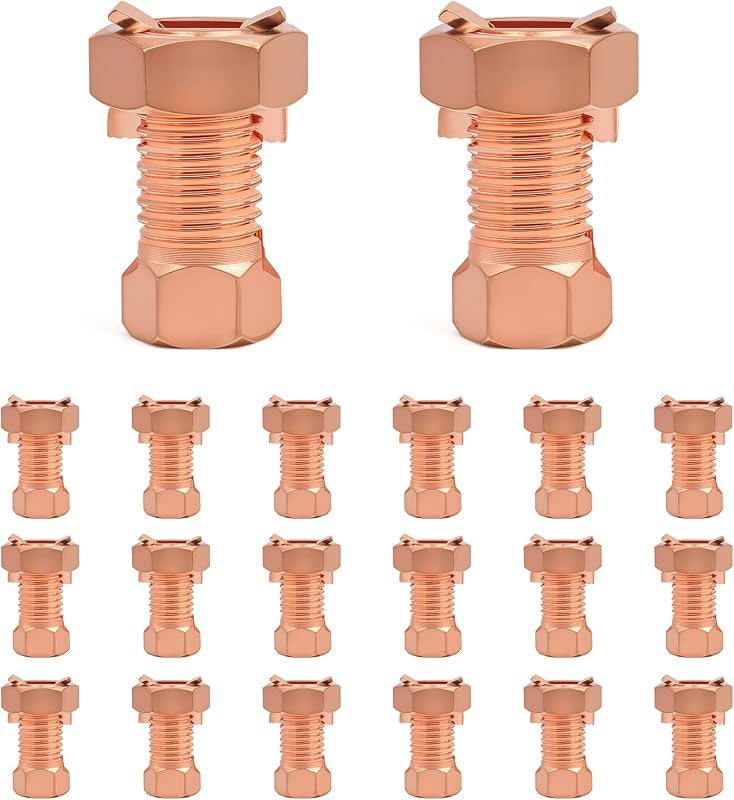 20 Conectores eléctricos pernos divididos abrazadera latón