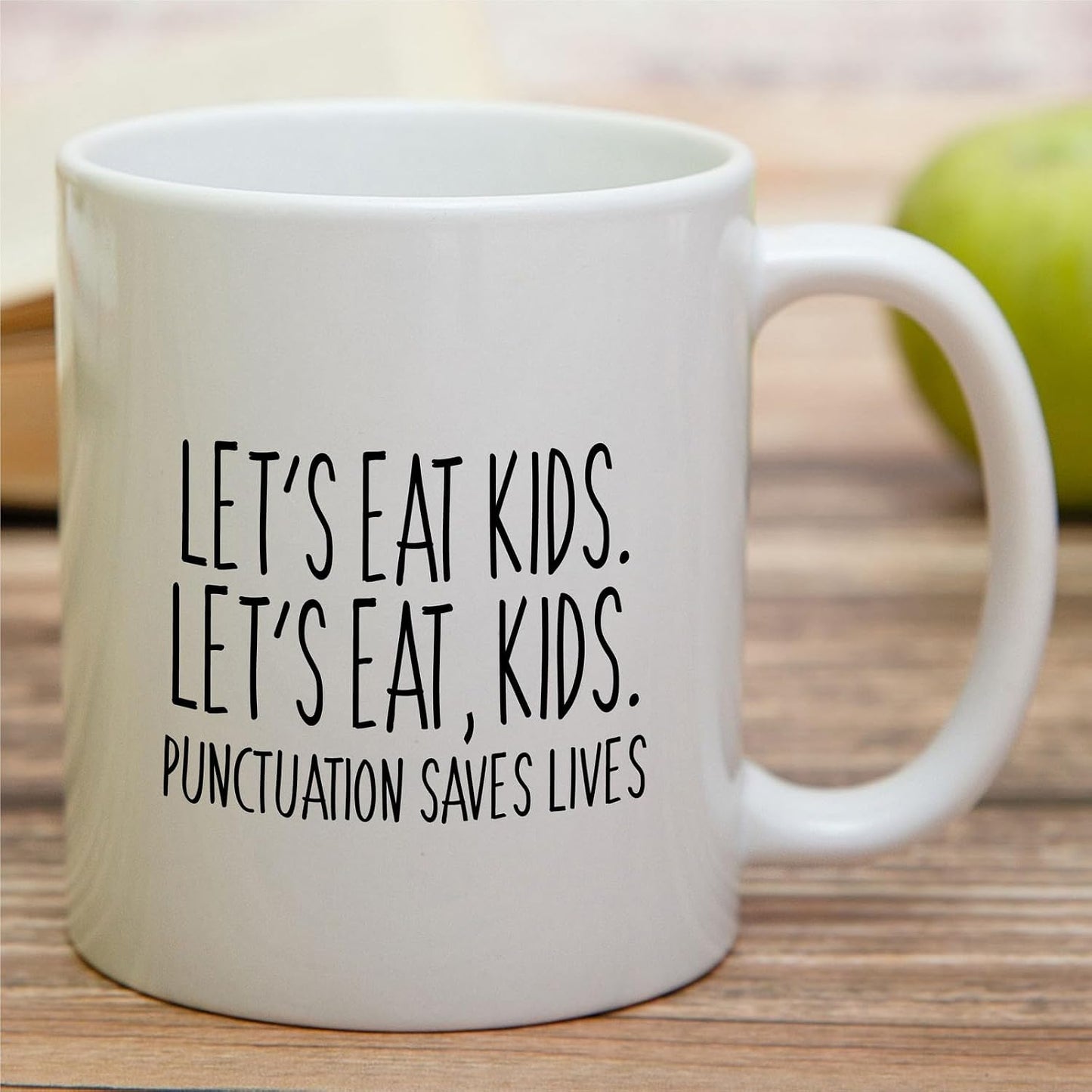 Taza cerámica Let's Eat Kids 11oz para profesor inglés