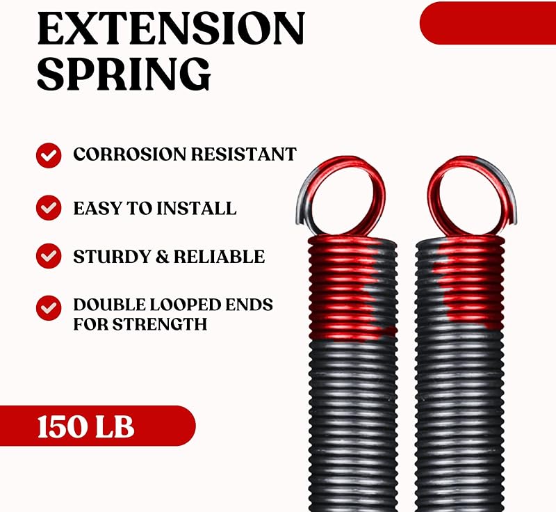 2 Resortes Puerta Garaje Alta Resistencia 150lb