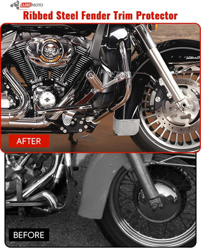 Faldón guardabarros cromado Harley Road King
