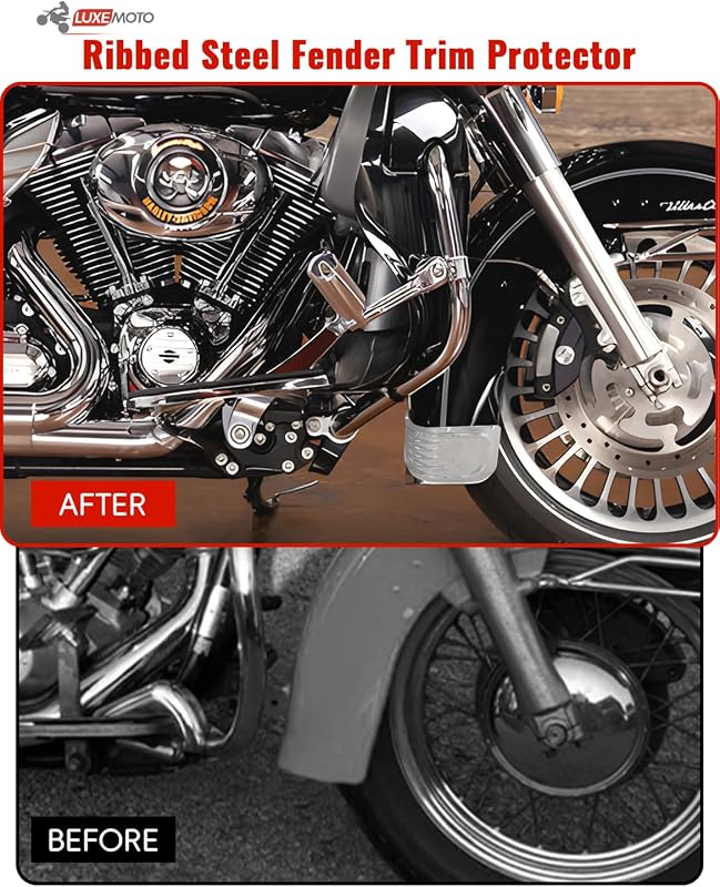 Faldón guardabarros cromado Harley Road King